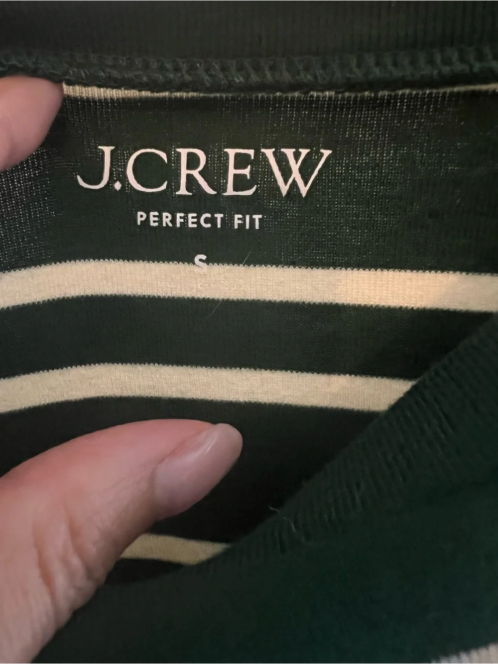 J Crew Perfect Fit Striped Long Sleeve Top